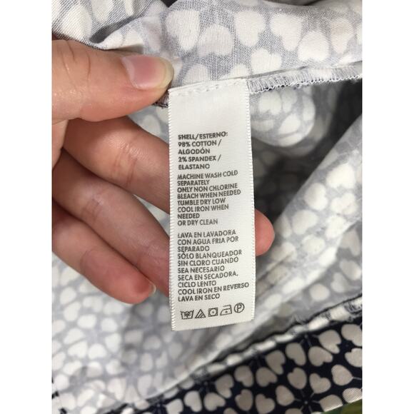 Rebecca Minkoff Marigold Front Zip Mini Skirt Blue White Hearts Spring Summer - Picture 10 of 11